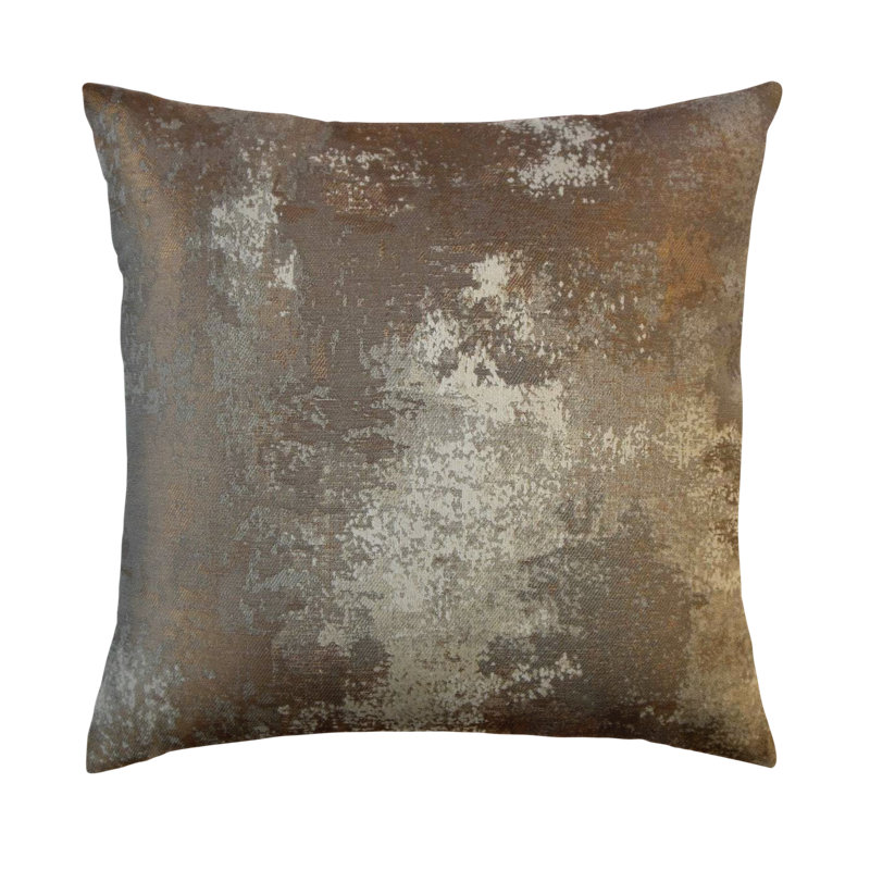 Oreiller Zakhar, 26 po x 26 po, Coussin lombaire, Gris / Mauve