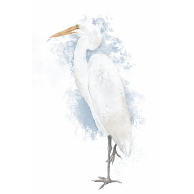 Coastal Heron I by Jade Reynolds - Wrapped Canvas Painting