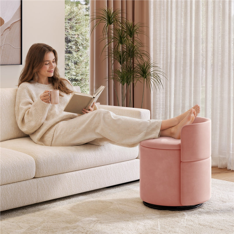 Accent Stool, Pink