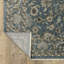 Tapis oriental bleu en polyester tissé à la machine Yeadon-103951545