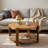 Round Coffee Table with Storage Shelf
