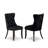 5 Piece Dining Set Contains a Rectangle Rustic Wood Kitchen Table and 4 Polyester Fabric Upholstered Parson Chairs, Distressed Jacobean-130971713-130971714