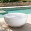 Table basse ronde à nervures MgO Drum - Table d'appoint Water Ripple