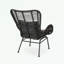 Ensemble de 2 chaises de patio en osier avec coussins-1109160499