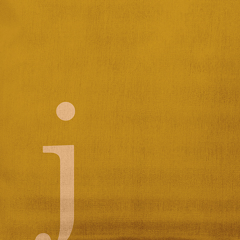 Coussin décoratif intérieur / extérieur Modern Monogram, Beige / or