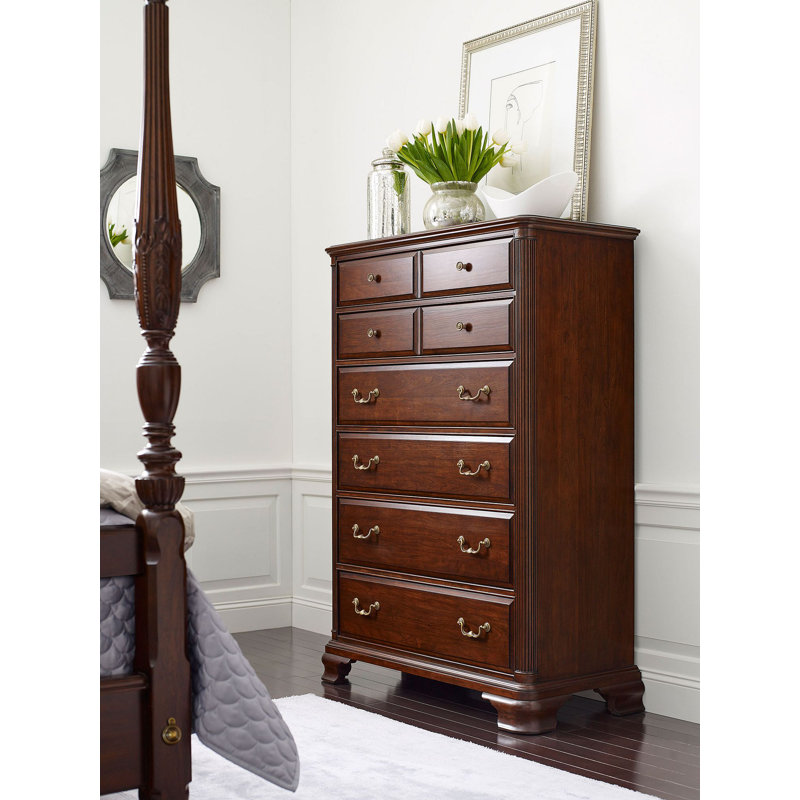 Commode en bois massif 8 tiroirs l 42 po Solvig