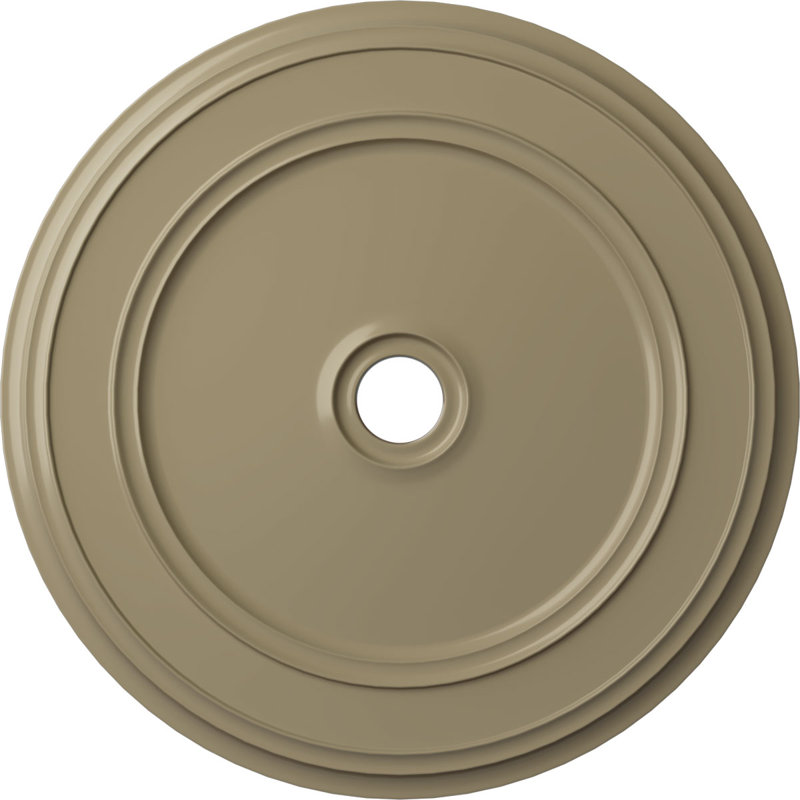 Médaillon de plafond Endurathane Ashford, l 42 3/4 po x H 28 7/8 po x P 1 po, finition cuivre Flash peint à la main