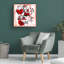 Art mural sur toile tendue - Melissa Wang «Red Ink Love II» pour décoration de salon, de chambre à coucher ou de bureau - 14 x 14