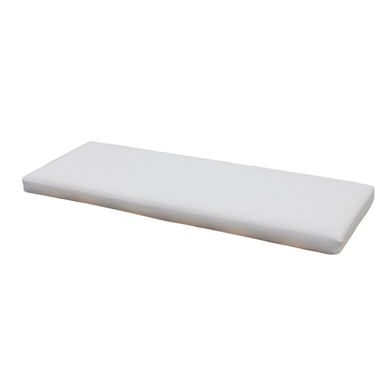 Coussin de banc d'extérieur Tommy Bahama, Sunbrella résistant à la décoloration et à l'eau pour les balancelles, les bancs de jardin et les canapés, l 44 po x P 19 po, réversible, os de bambou Bay