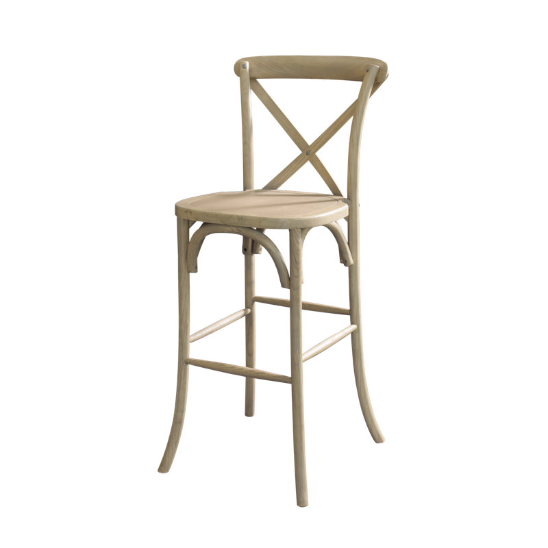 Lucca Solid Wood Counter Stool, Natural