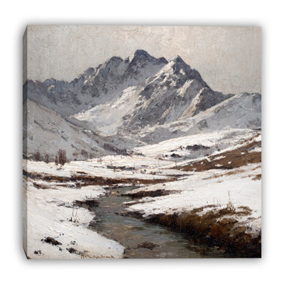 «Alpine Winter Runoff Landscape», art mural sur toile tendue