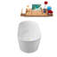 Baignoire autoportante de 63 po avec drain interne Streamline-101413308