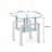 Tempered Clear Glass End Table, 2-Layers Small Table with Storage