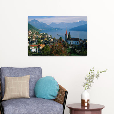 Villageweggis Lake Vierwaldstattersee Switzerland Abstract Contemporary Architecture City Art