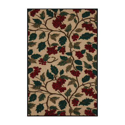 Washable Guarana Fruits Area Rug