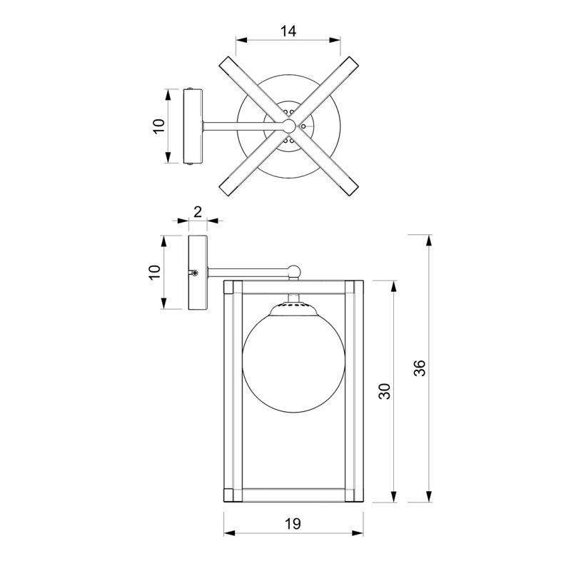 Diego Steel Armed Sconce