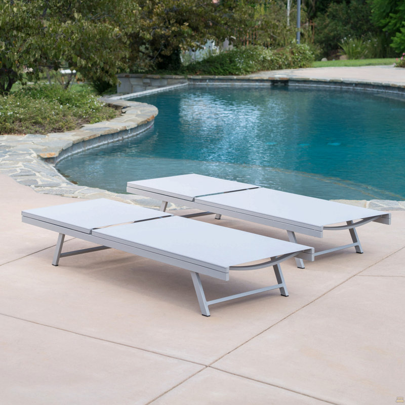 Chaise Lounge, Light Gray, Light Gray
