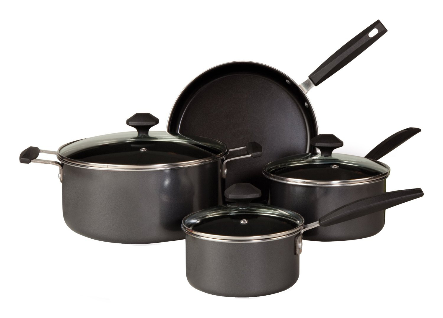 Sunbeam 7PC Non Stick Stainless Steel Cooking Cookware Set Pots