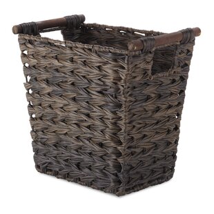 Bathroom Organizer, Larger Compartments Toilet Paper Basket for Tank Topper  - Over, Top, Back of Toilet Tank Tray Split Hand-woven Basket -  Rustic,Counter Vanity Organizer, Brown 