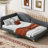 Upholstered Daybed with Headboard and Armrest, Support Legs-1213340164-1213340167