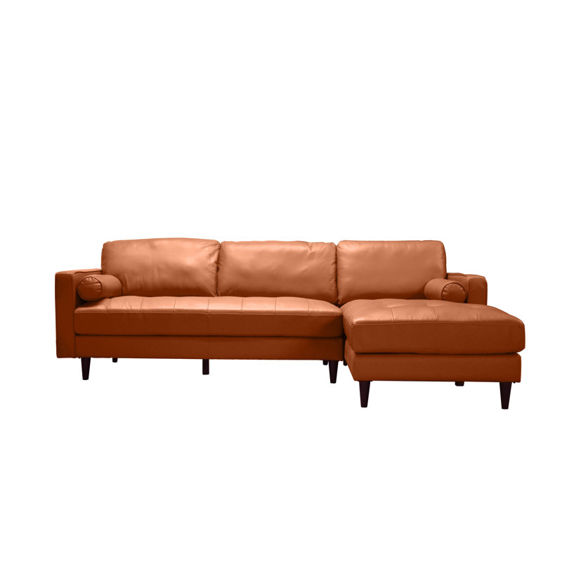Canapé modulaire en cuir Josselynn, Orienté à gauche (vu de face)