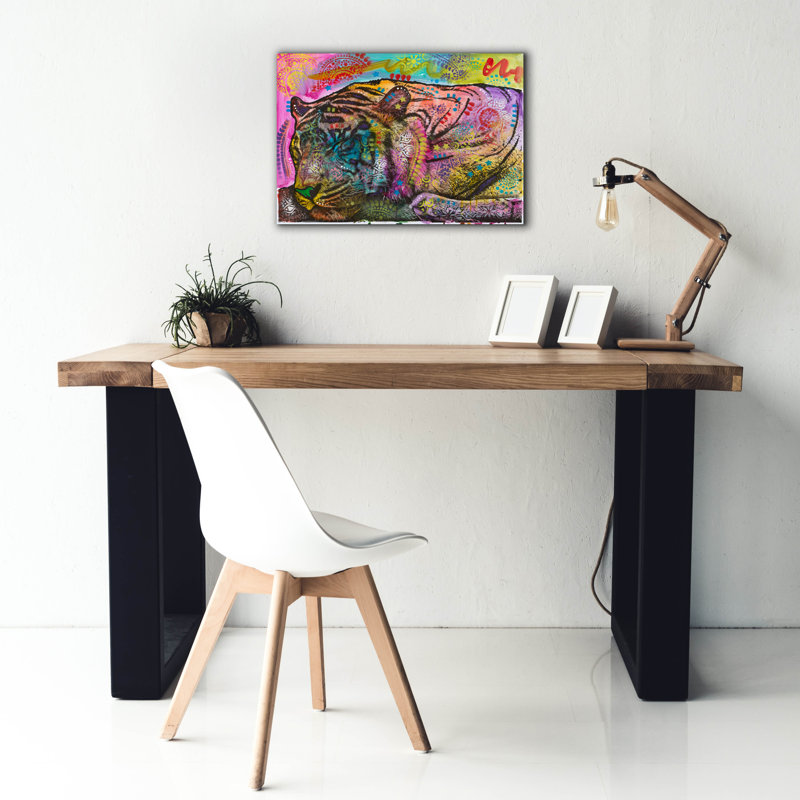 Bungalow Rose «Sleeping Tiger» par Dean Russo, art mural sur toile, H 18 po x l 26 po x P 0,75 po