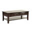 Ensemble de table d'appoint 3 pièces avec finition espresso et salon 1 table basse 2 tables de bout Tiroirs classiques en bois