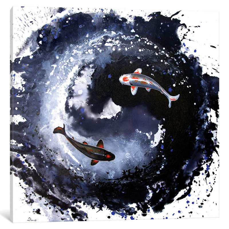 Yin Yang by Sandi Baker - Wrapped Canvas Painting, 66.04 cm H x 66.04 cm W x 1.91 cm D
