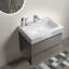 Meuble-lavabo de salle de bain avec lavabo, grand meuble-lavabo flottant mural pour salle de bain moderne, lavabo une pièce sans drain ni robinet, pré-assemblé