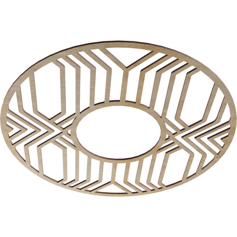 Médaillon de plafond 32 po x 32 3/4 po x P 3/4 po x P 3/8 po Empire, Hickory, H 28 po x l 28 po x P 0,38 po