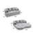 Modern Convertible Foldable Sofa Bed-1225557124