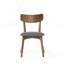 Ensemble de 2 chaises de salle à manger rembourrées Mid-Century (gris foncé)