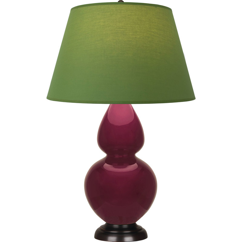 Double Gourd Table Lamp, Cobalt/Antique Silver, Tangerine/Taupe, Brass