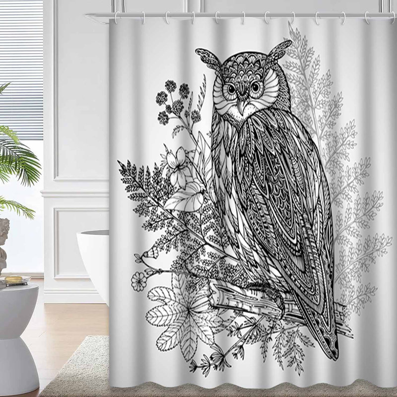 Rideau de douche Wild Animal Owl, L 72 po x l 72 po
