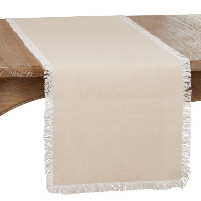 Flamenco 100% Cotton Table Runner, Natural