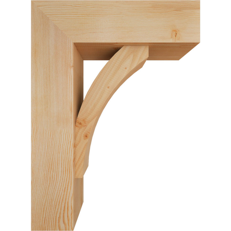Thorton Block Bracket with Offset Brace, 30 x 22, 7 1/2"W Douglas Fir (Smooth)