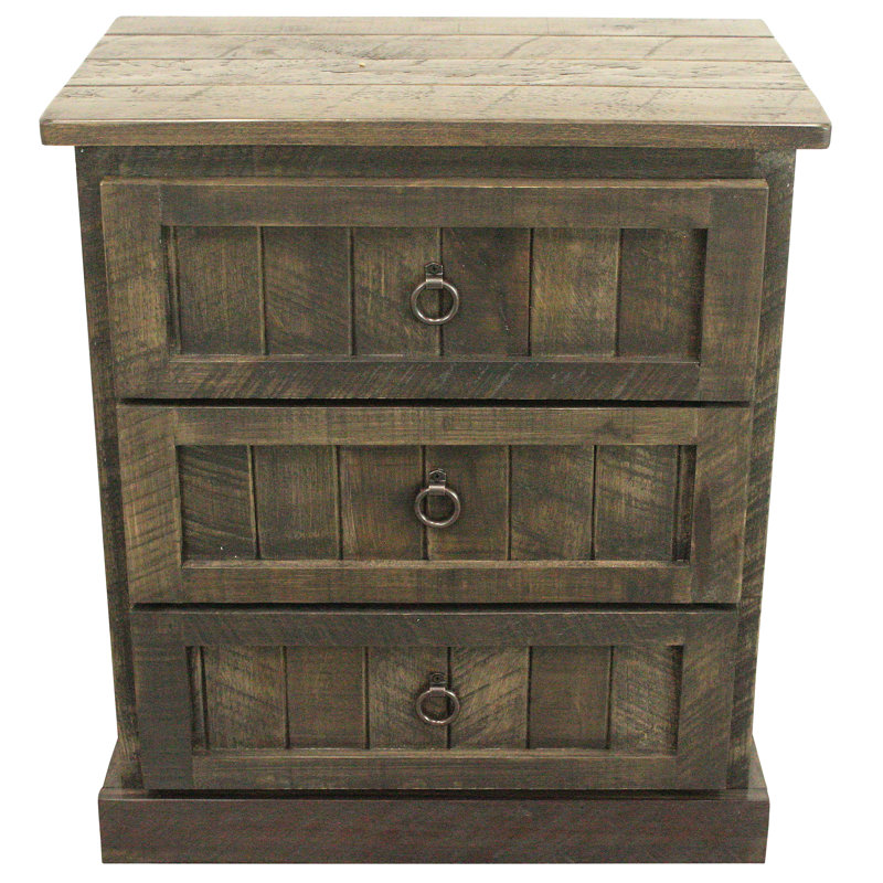 Table de chevet 1 tiroir Annelyse, Jaune rustique