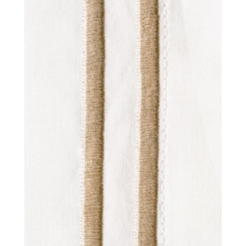 Grande Hotel Percale Duvet Cover, White/Taupe, Twin Duvet Cover