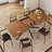 Rectangle Dining Room Table, 59.1''-78.7'' Extendable Dining Table For 6-8 Person With Hidden Storage-114286526