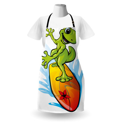 East Urban Home Ride the Wave Apron Unisex, Gecko Surf, Adult Size, Lime Green Sky Blue -  3AFAA2F2A6554486A87093498BA6216F