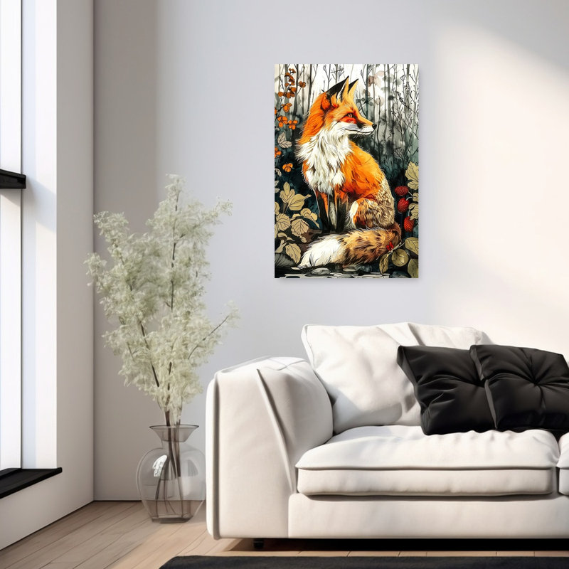 Forêt d'automne, art paisible, 36" H x 24" W