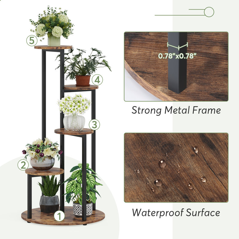 Support pour plante Catasha, Brun