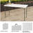 48" Plastic Rectangular Adjustable Folding Table with 2 Height Settings - Indoor and Outdoor