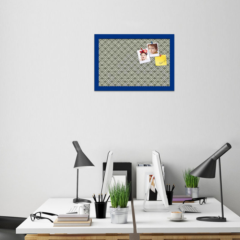 ArtToFrames No Fabric Wall Wood Bulletin Board, Blue