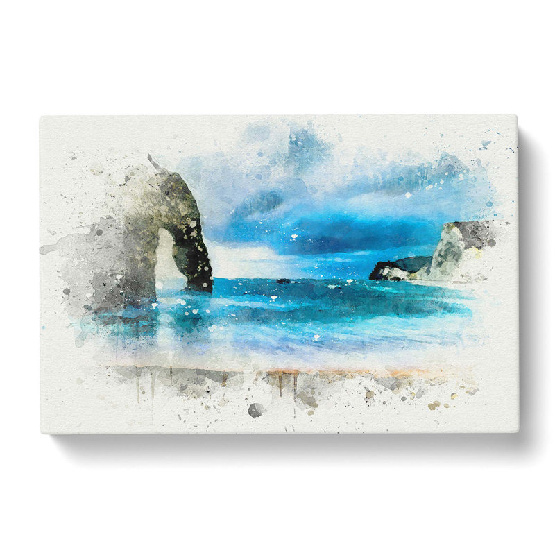 Durdle Door Cliffs In Wareham In Abstract - Wrapped Canvas Print, 50cm H x 76cm W x 3cm D
