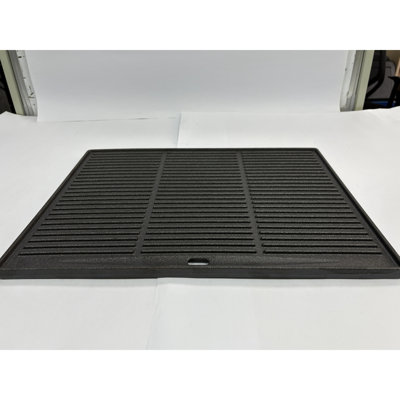 Gril réversible en fonte 18 x 14 pouces - Carré, plat et irrégulier, idéal pour les steaks, sécuritaire, facile à nettoyer, fiable, répartition équilibrée de la chaleur