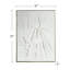 Art mural appliqué et attaché sur toile - blanc, 30 po x 39 po, cadre argenté