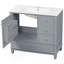 Meuble-lavabo 36 po avec lavabo en céramique-860985538