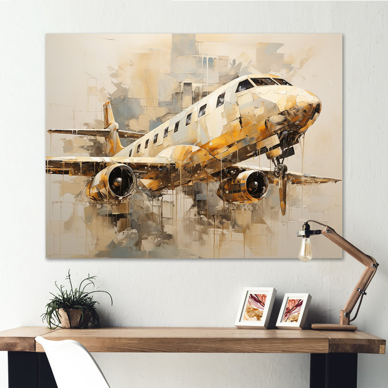 «Passager Plane Wings Of Adventure I», reproduction sur toile, Toile tendue, H 16 po x l 32 po x P 1 po