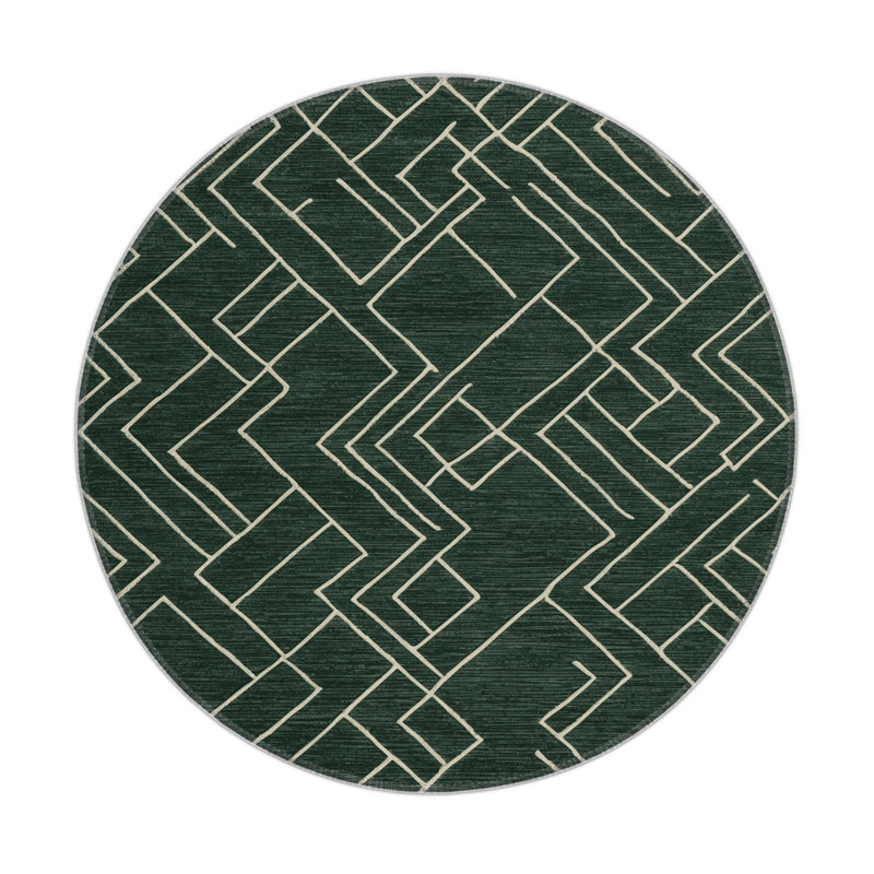 Tapis vert intérieur et extérieur Trellis, Rond 5 pi